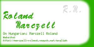 roland marczell business card